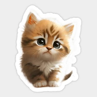 Cat Pet Cute Adorable Humorous Illustration Sticker